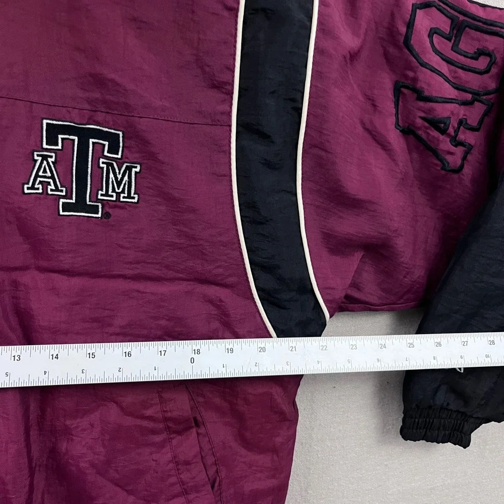 Starter Texas A&M Aggies Puffer Jacket Boys Large 14-16 Maroon Black Vintage